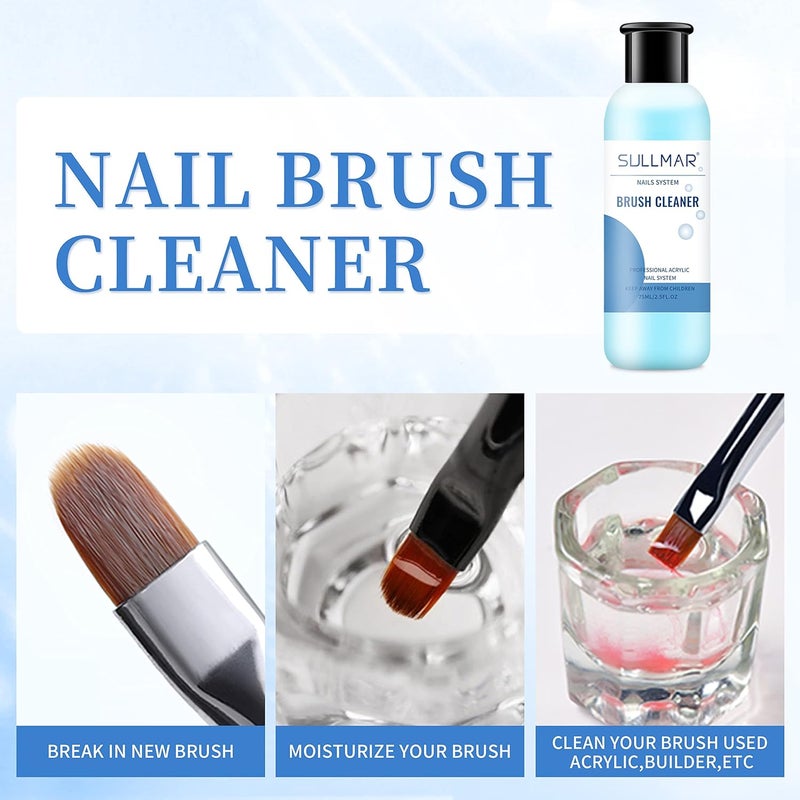 SULLMAR Nail Brush Cleaner for Acrylic Nail Brush Cleaner Acrylic Painting Quickly Cleaning Nail Art Liner Salon At Home - Image 5